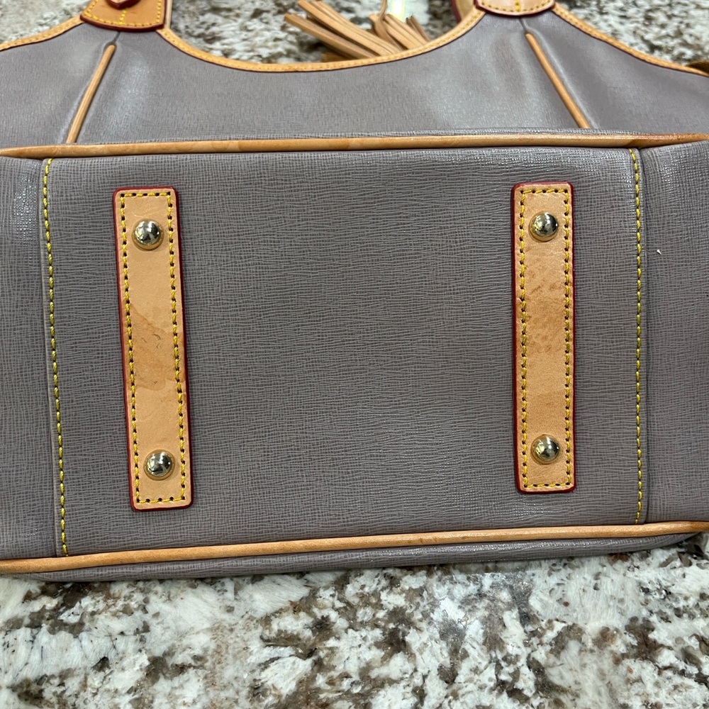 Dooney & Bourke Gray and Tan Shoulder Bag - Picture 9 of 16